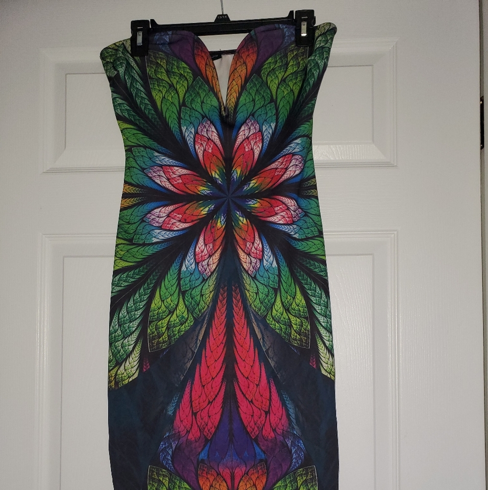 Strapless fitted dress